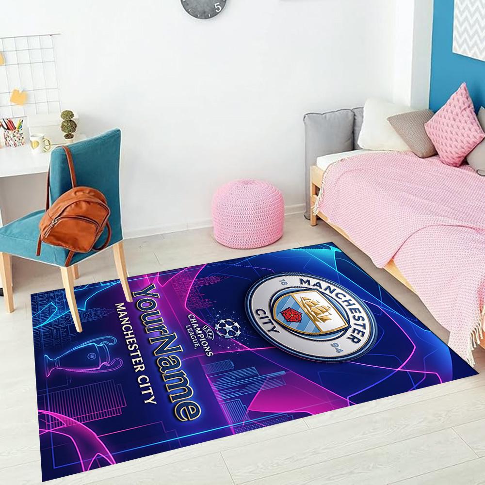 Manchester-stad (19) Personaliseer uw naamkleed, bureaustoelkussen, cadeau voor thuis, slaapkamer, woonkamer.