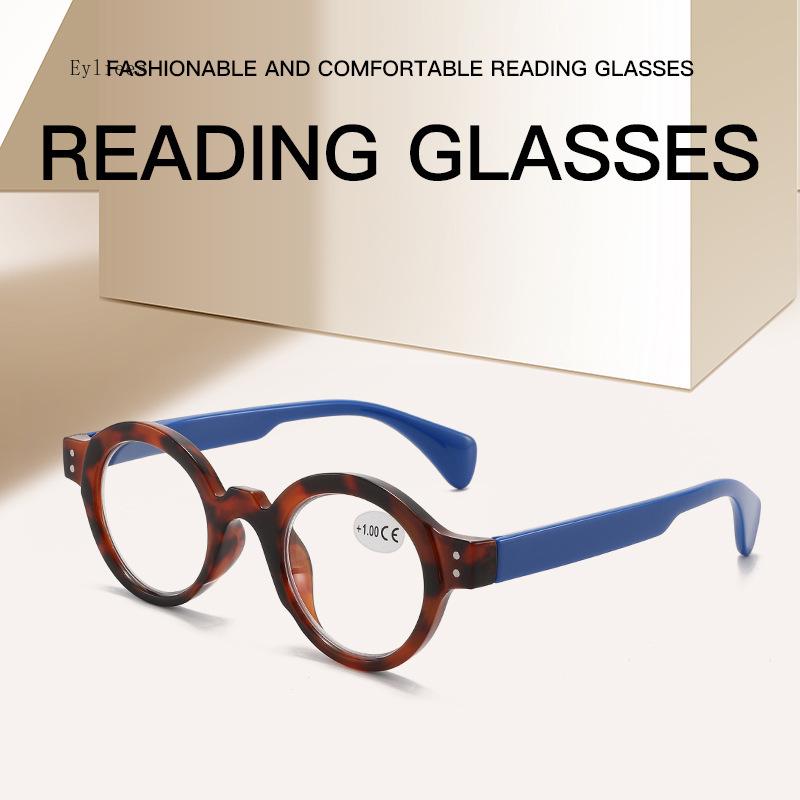 Men Retro Reading Glasses Anti Blue Light Eyewear Trend Ultra-lightweight Round Frame Women Presbyopic Eyeglasses Frame Unisex