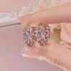 Fashionable Purple Full-diamond Minimalist Zirconia Ear Hoop High-end Ear Jewelry Accessory