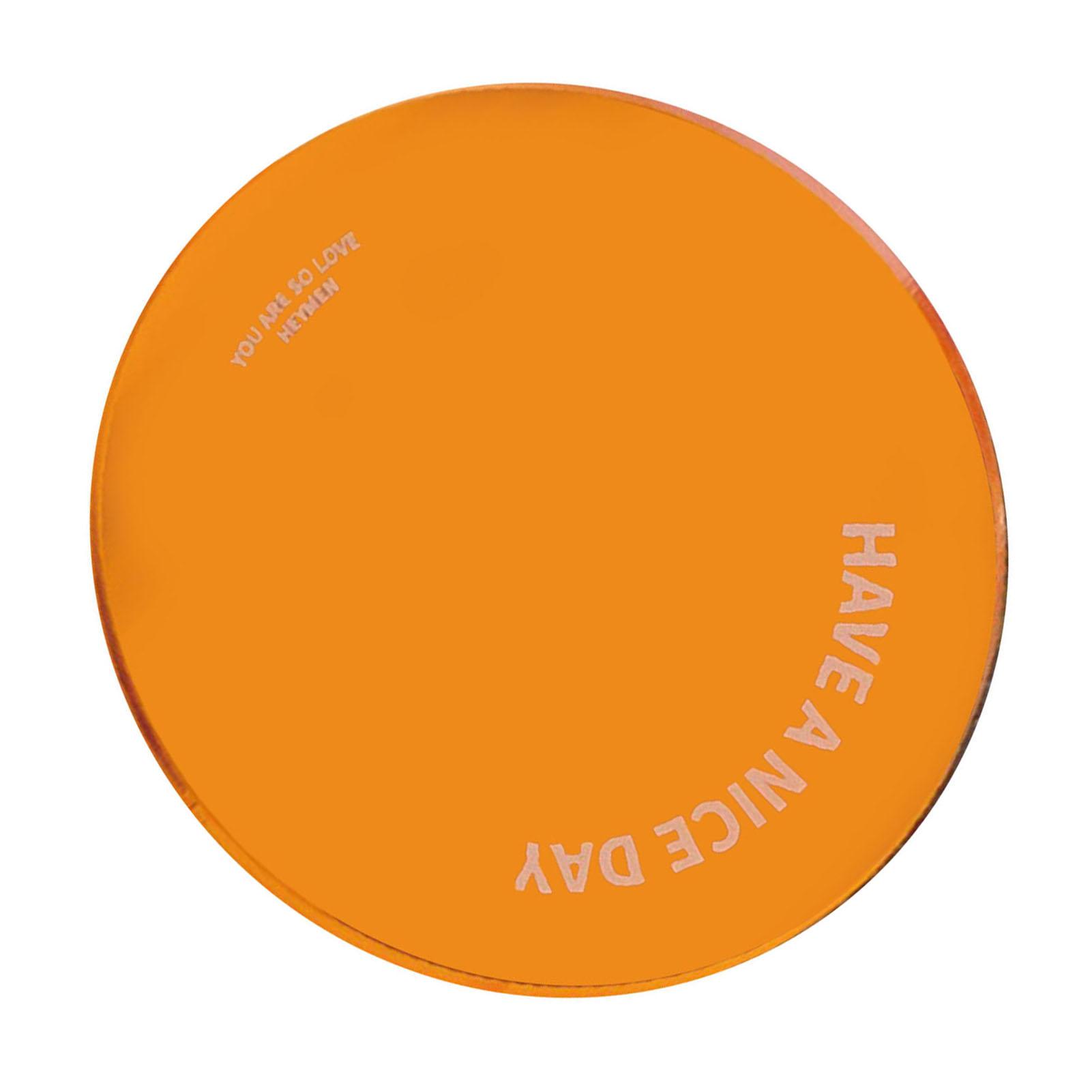 Cup Coasters Minimalist Heat Insulation Decorative Acrylic Coaster for Advertising Accessories Home Orange