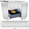 8/10/12/16 Plates Gas Stove Wind Shield Outdoor Camping Picnic Cooking Burner Windproof Screen Aluminum Alloy Wind Screen