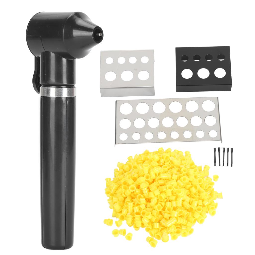 Tattoo Ink Mixer and 1000 Yellow Pigment Cups 3 Stainless Steel Stands 5 Mixing Sticks Practical
