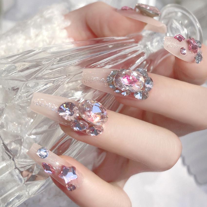 Hand Nail Wearing Nails Fashion Highgrade Pure Wind Rhinestone Nail Patch Style