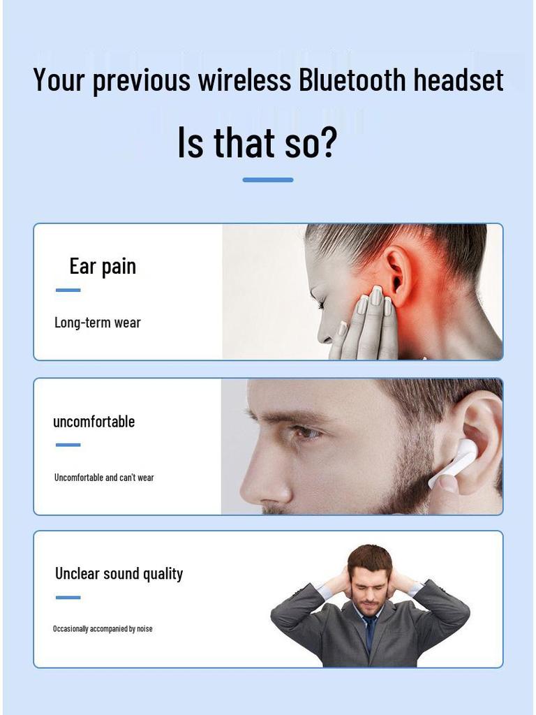 M10 Bluetooth Earbuds: New Clip-On, Dual or Single Ear, External Sound, Sports & Business Style.