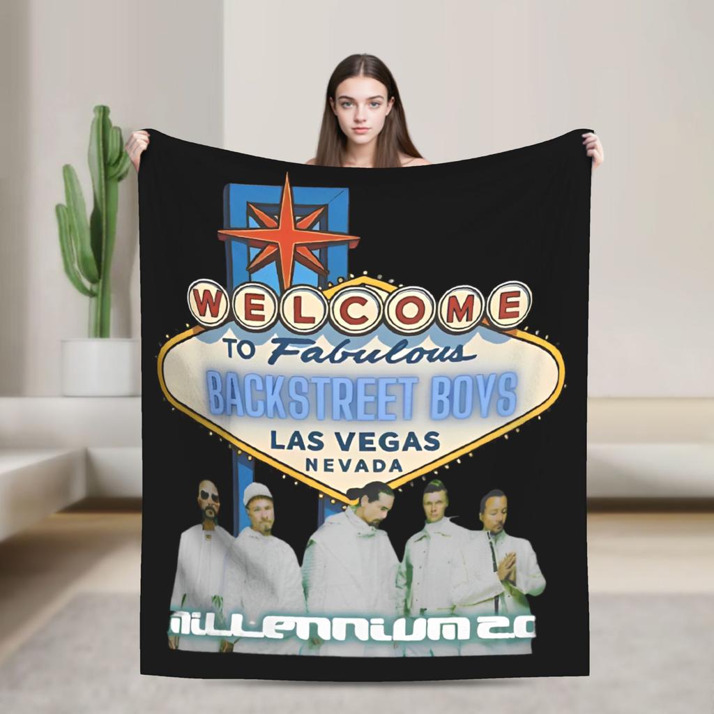 Backstreet Boys BSB Millenniums Fleece Blankets Band Music Funny Throw Blankets for Bed Sofa Couch 200x150cm Super Soft