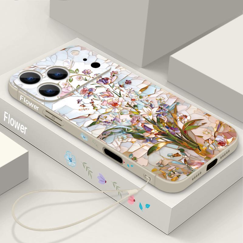 Magnetische Kreative Blumenmuster Handyhülle Für iPhone 17e 17 16 15 14 13 Pro Max 16e Für Magsafe Kabelloses Laden TPU Weiche Hülle