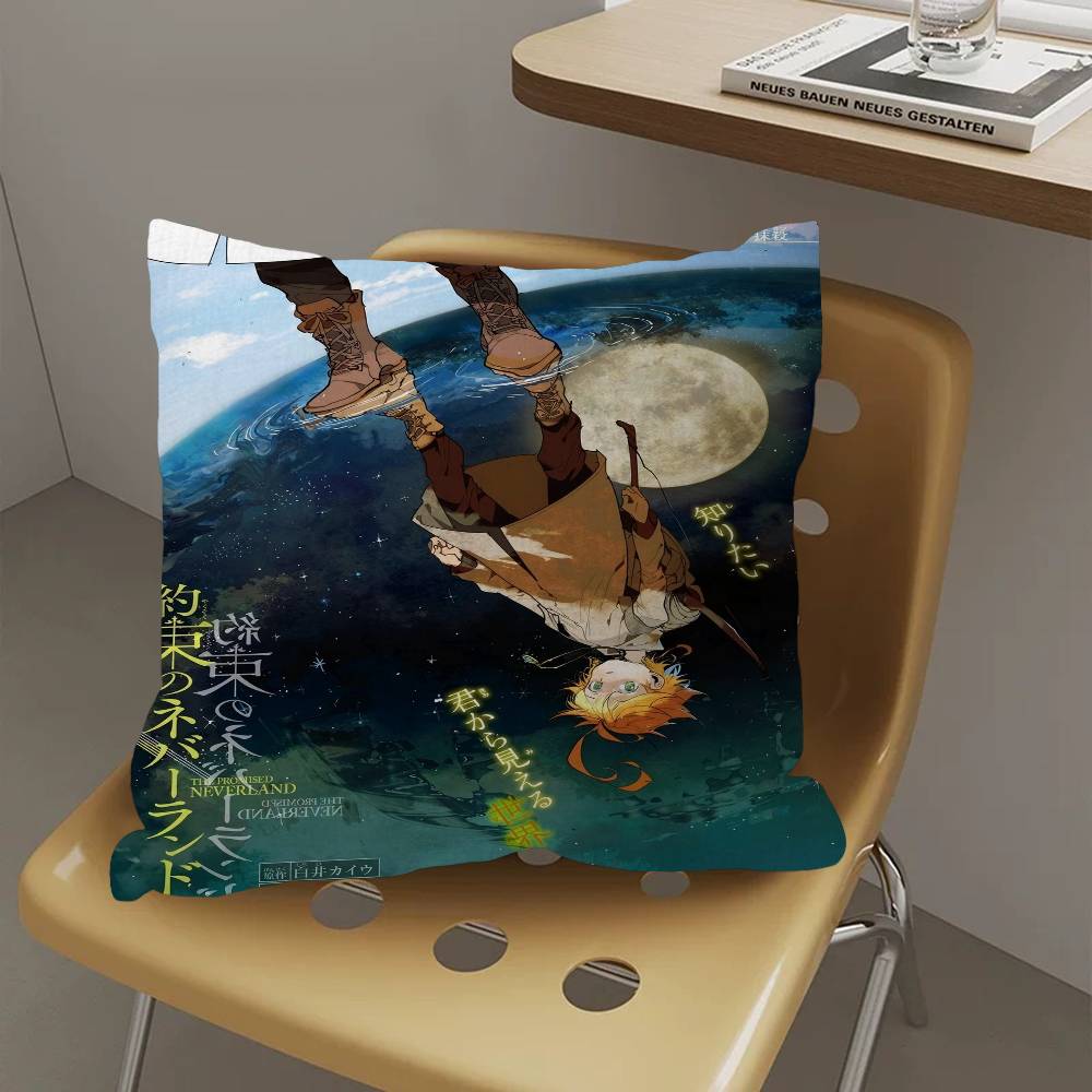Cartoon The Promised Neverland Pillow Cover Sofa Cushion Cover Home Room Decoration Children Gift