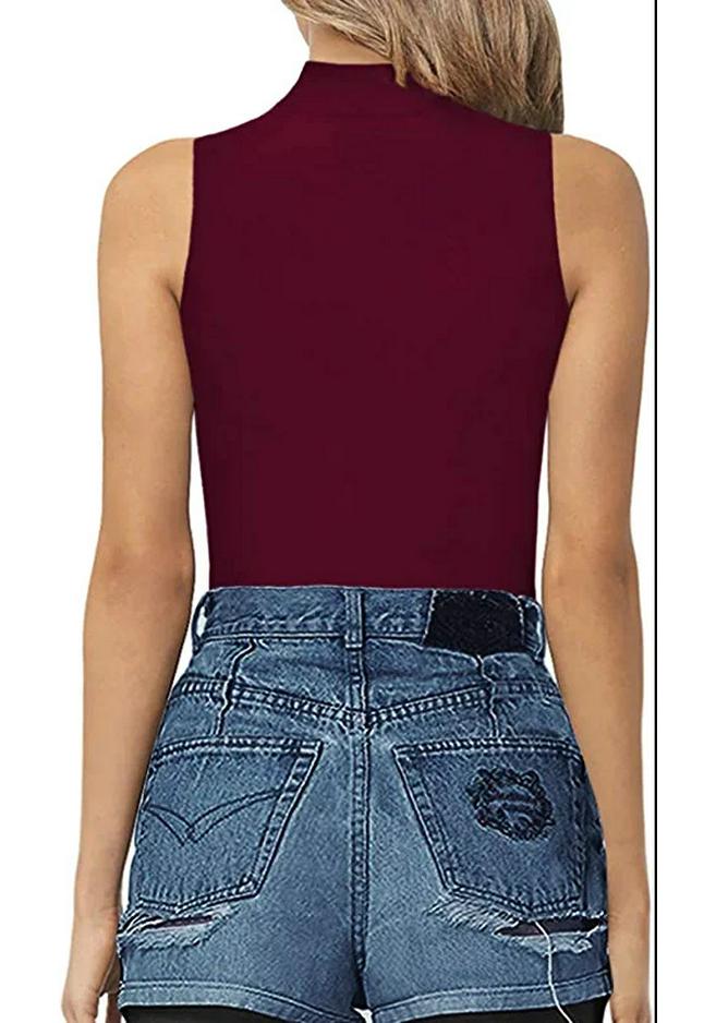 New Arrival Women's High Neck Sleeveless Jumpsuit - European & American Style, Sexy & Slimming