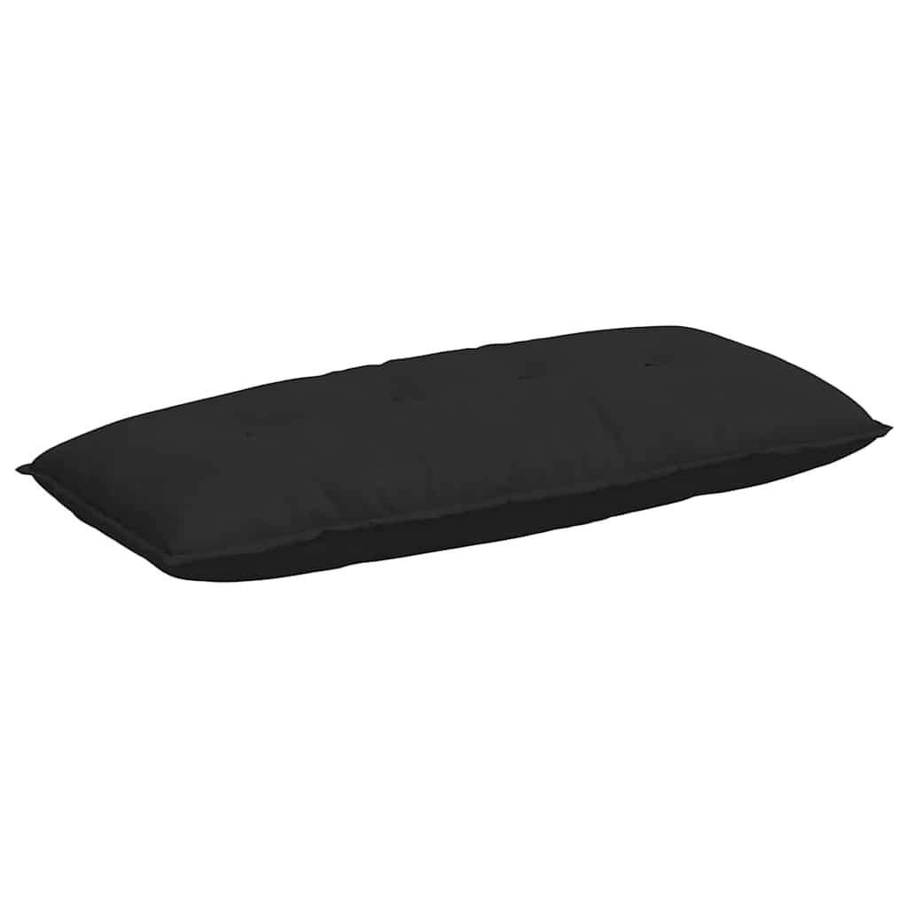 Back Cushion Black 120 x 50 cm Microfiber Fabric