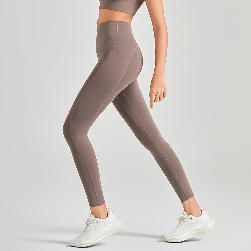 Women's High Waist Seamless Yoga Leggings - Nude Feel, Tummy Control, Hip Lift, Spring/Summer Fitness Pants