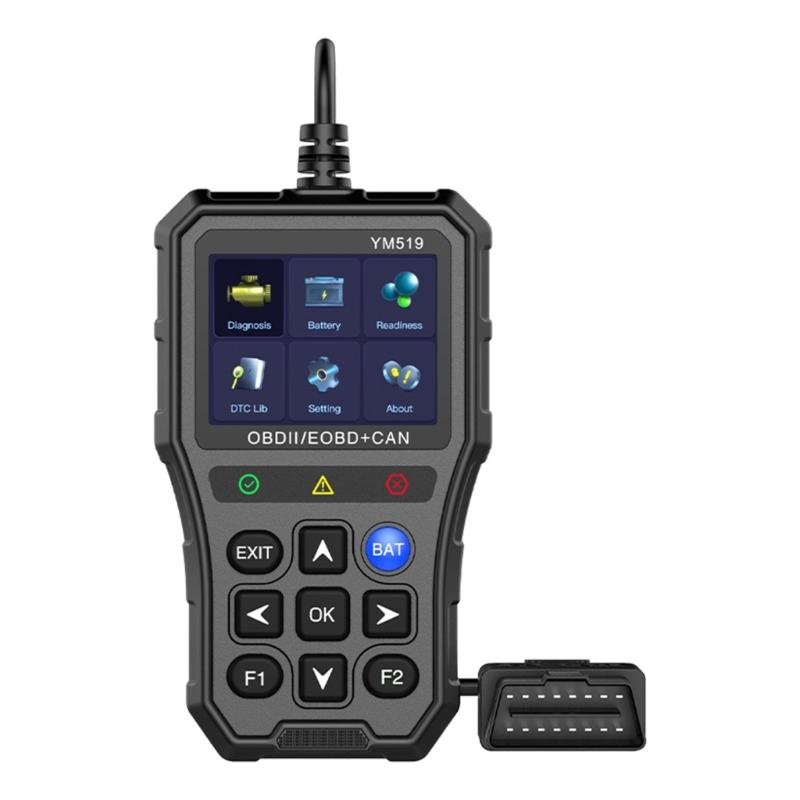 

2,8-дюймовый цветной экран Считыватель кодов Сканер OBD2 Тестер аккумулятора Инструмент для автодиагностики с фиксацией кадра Готовность 1