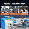 Mini-Metall-Drehmaschine 220x600 mm Präzisions-Werkbank-Power-Metall-Drehmaschine Variable Drehzahl 1100W Bürstenloser Motor Metallgetriebe