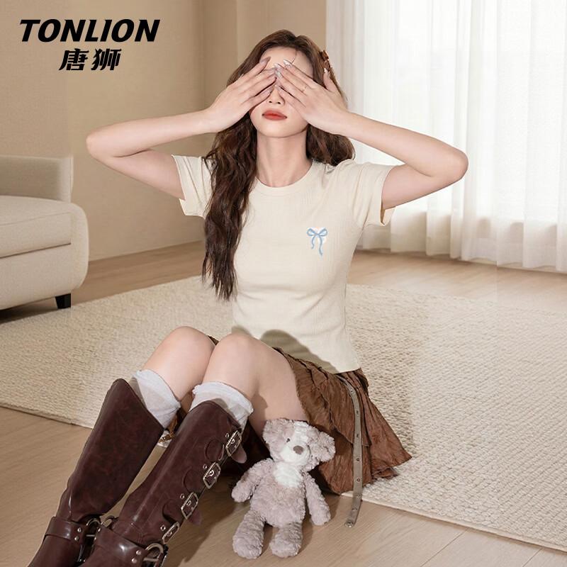 

TonLion Women s Slim-Fit Short-Sleeve T-Shirt M