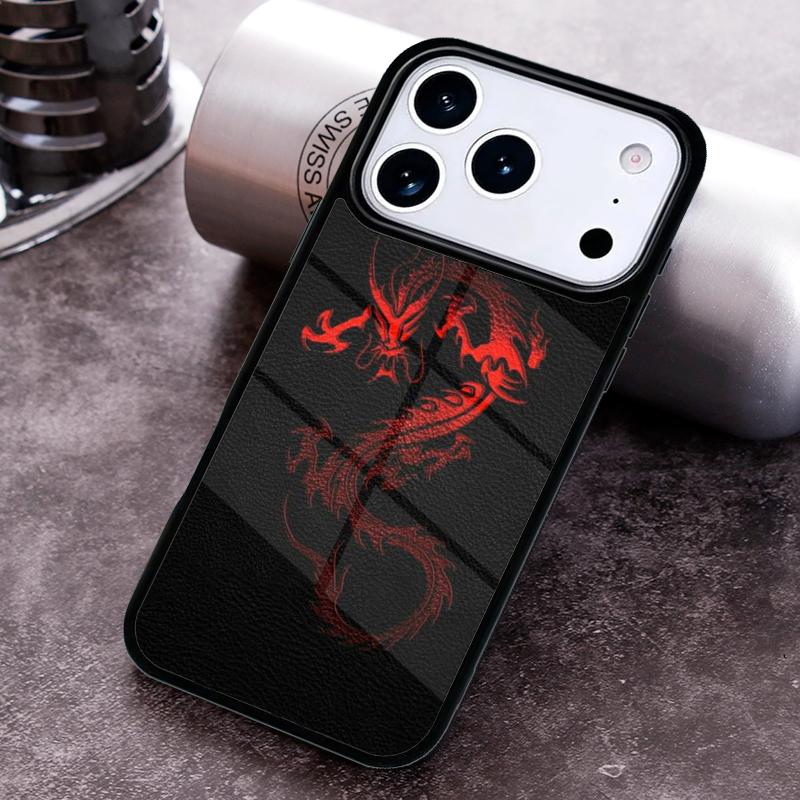 

Red Dragon soft Phone Case for iPhone 17 16 15 Pro Max Air 14 13 12 11 Plus Shockproof Capa Cover iPhone 11 Pro