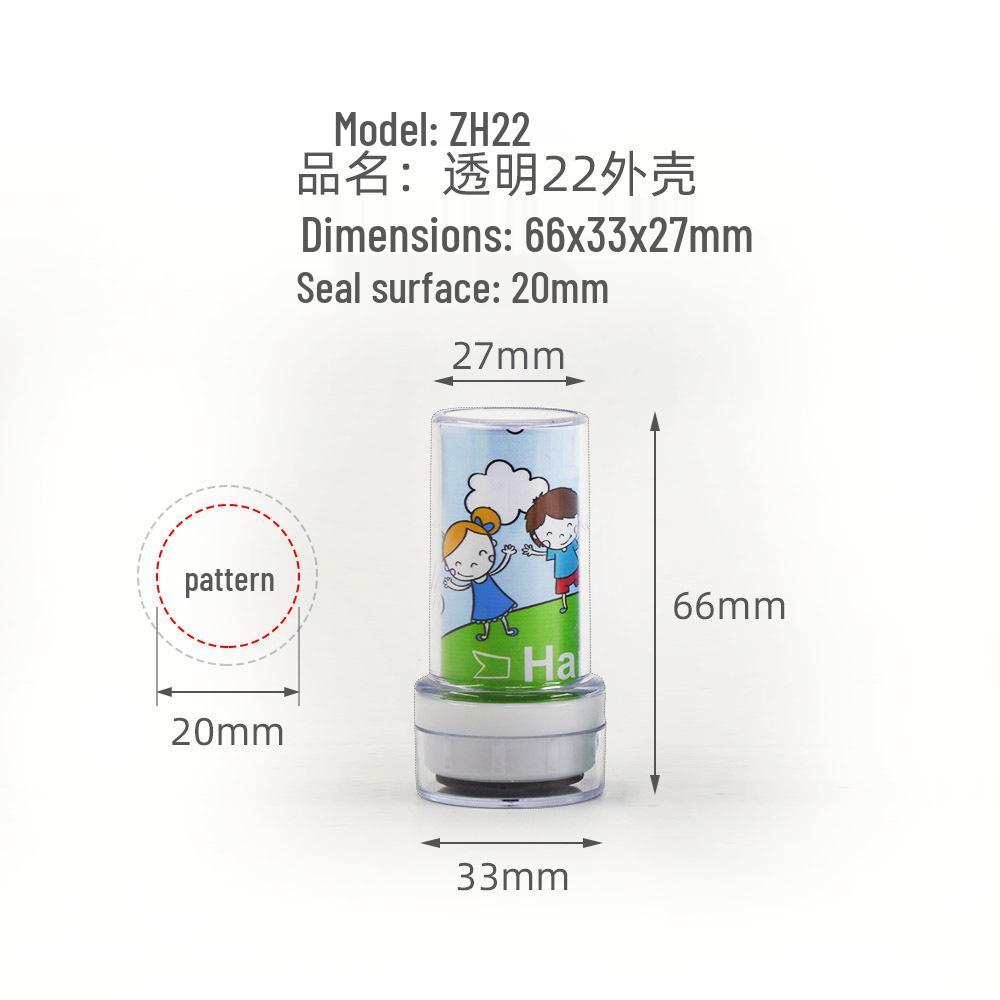 Custom Cartoon Teacher Stamp: Transparent, Photosensitive Round Seal for Student Feedback