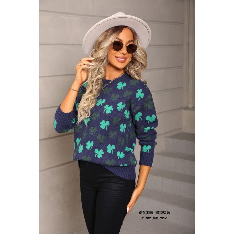 2025 Autumn and Winter New Sweaters Large Size Autumn Trendy Knitted Sweaters Round Neck Tops