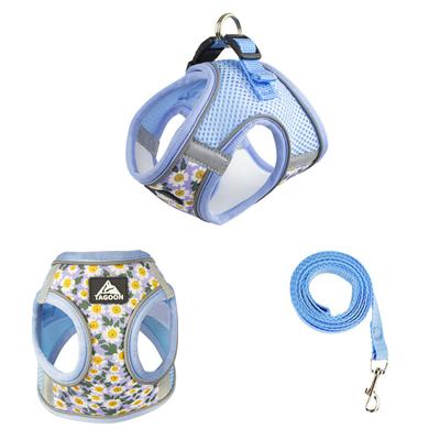 Dog Harness Leash Fashion Printed Collar Puppy Breathable Reflective Anti-breakage Dog Leash Adjustable Pet Supplies Bulldog