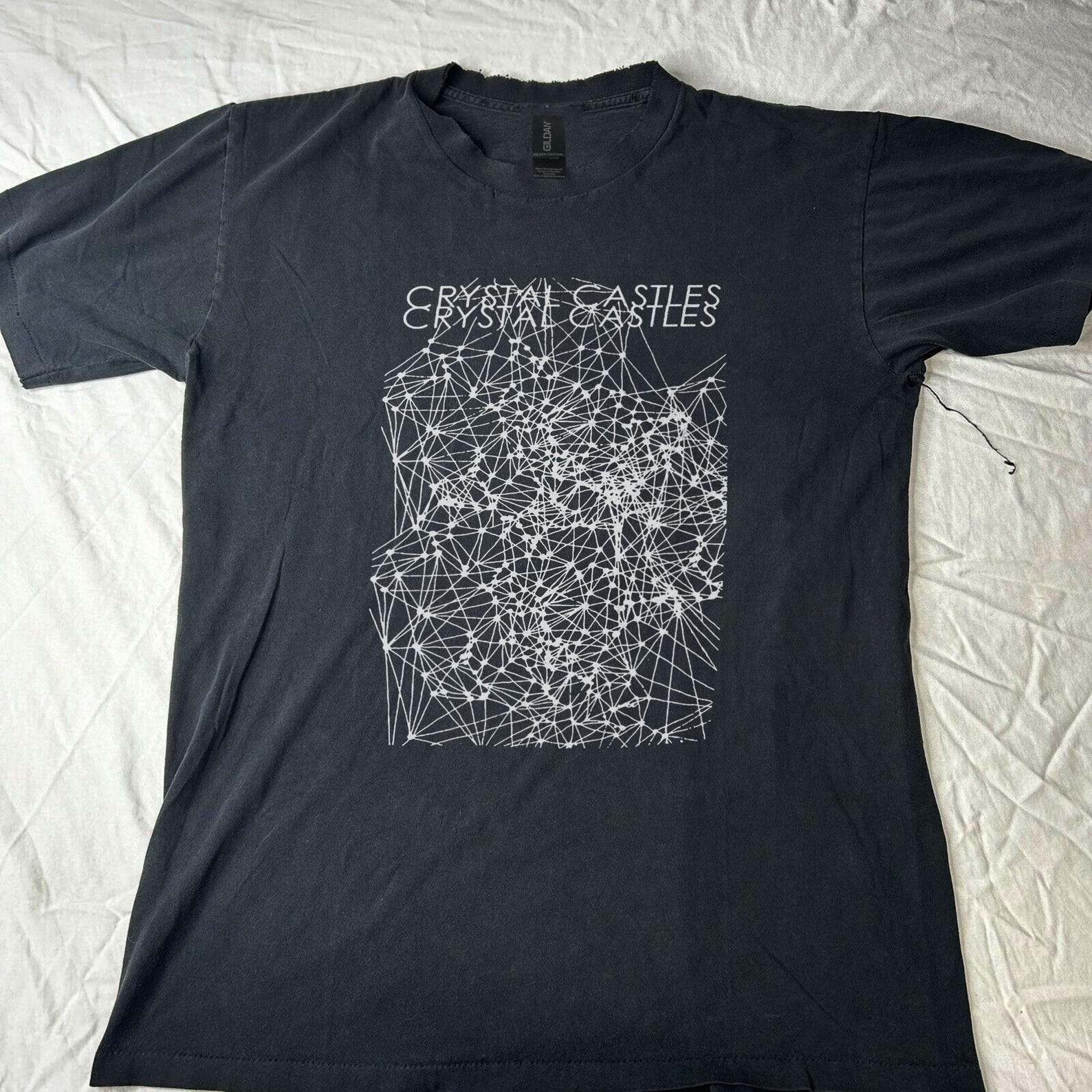 Crystal Castles Black Tee,unisex,graphic tee 4XL