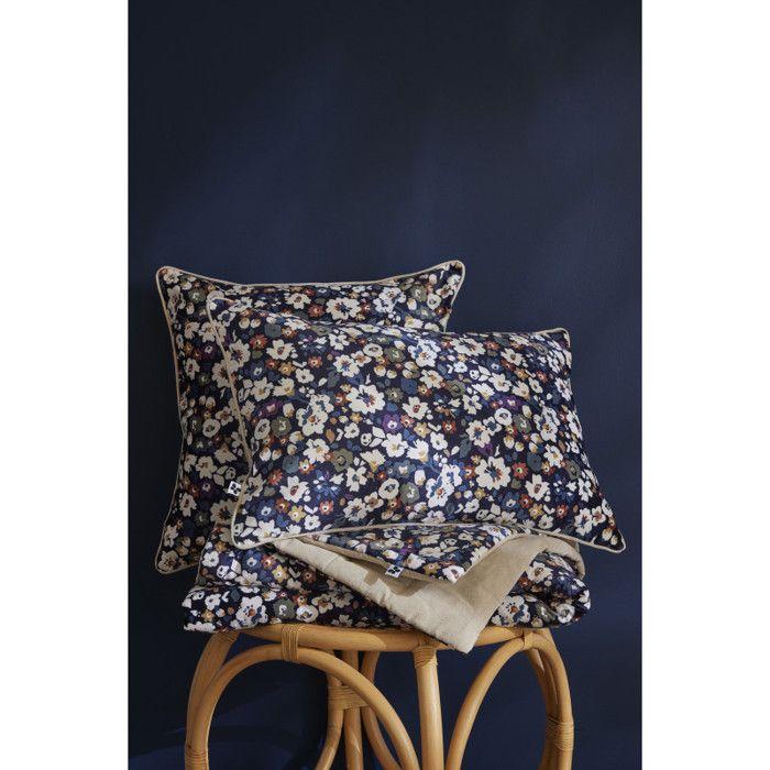 Coussin déhoussable 40 x 60 cm "Coline" Velours imprimé l'Effet Papillon