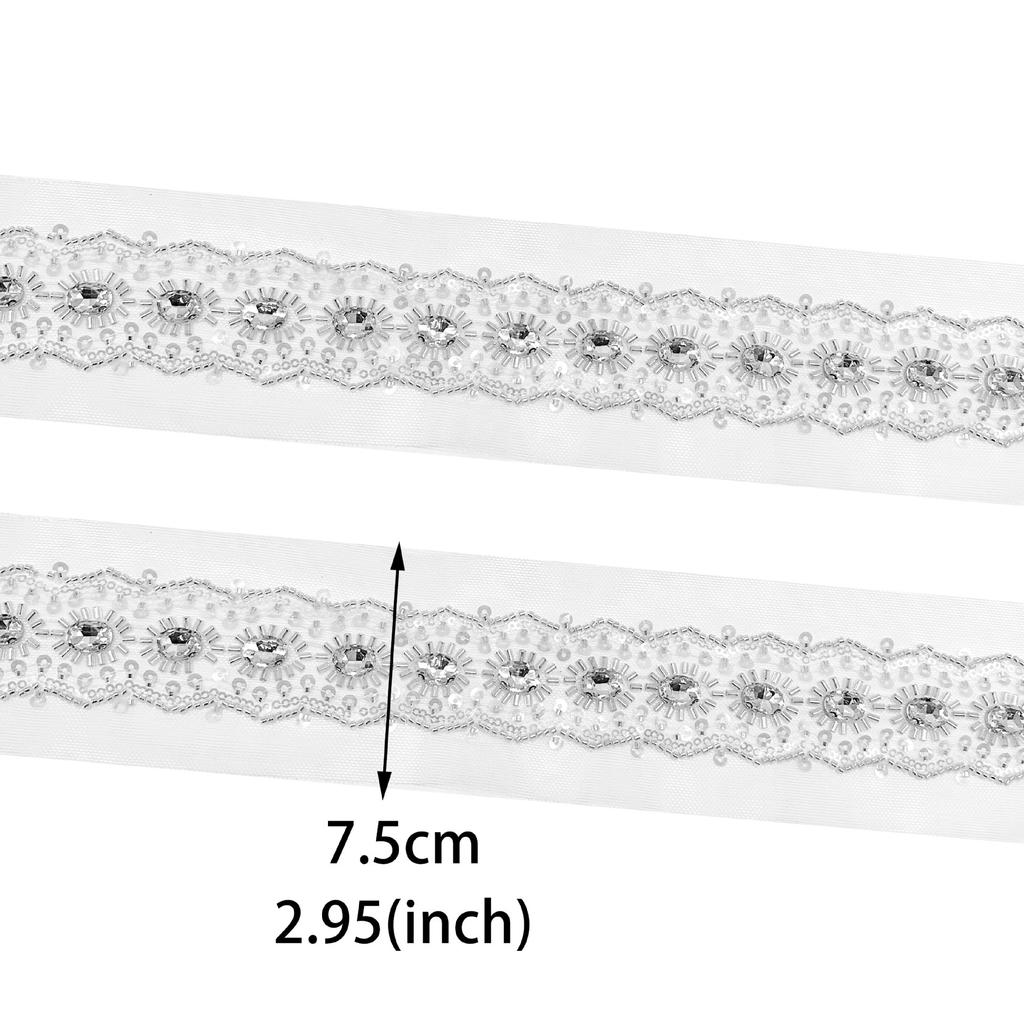 White Glass Rhinestone Lace Diy Clothing Jacket Women'S Bag Sweater Hand-Sewn Patch Decorative Accessories