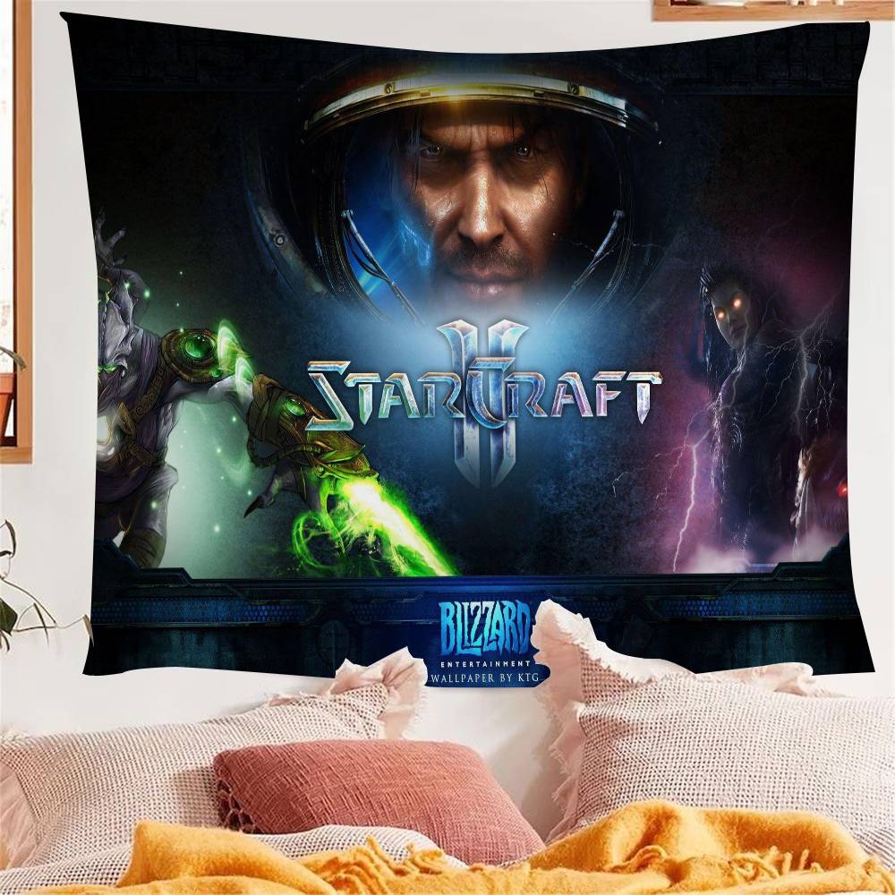1PC Game SStarCraft 2 Tapestry Art Printing Japanese Wall Tapestry Anime Wall Hanging Home Decor