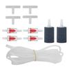 Aquarium Air Pump Accessories Air Pump Fittings Kit with Check Valves Air Stones Water Pipe