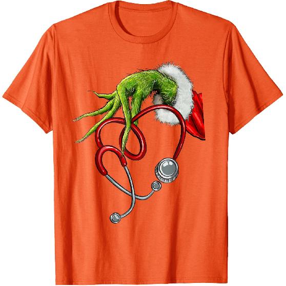 Nurse Funny Merry Christmas Stethoscope Nursing Xmas Pajamas T-Shirt
