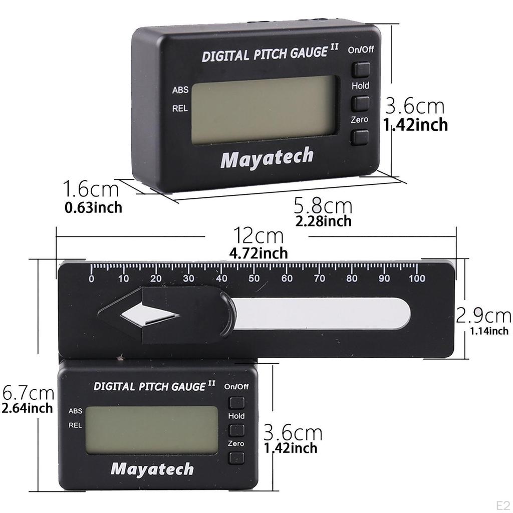 Digital Pitch Gauge for RC Helicopter,Detachable Easy To Use Sturdy Lightweight Precision
