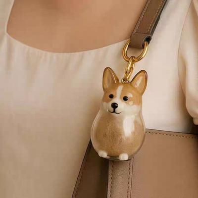Pet Hair Collector Keychain Transparent Souvenir Capsule Waterproof Design Dog Hair Memorial Keychain