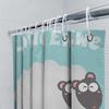 Modern Cartoon Sheep Blue Shower Curtain Soft Fabric Waterproof Home Decoration Bathroom Accessories White Cloud Design for Kids