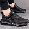 Black Men Fashion Vulcanized Shoes Autumn Comfortable Thick Sole Sport Running Sneakers Vintage Work Shoes Men Trend Casual Shoe