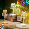 Lampă de masă cu diamante RGB Senzor tactil USB Decor acrilic Lămpi de birou pentru dormitor Bar Cristal Iluminat Cadou Lumină de noapte LED