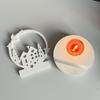 Christmas Tree and House Candle Holder Silicone Molds Castings Moulds Tealight Candlestick Molds for Candle Making