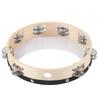 Tambourine Double Row Metal Jingle Handheld Percussion for Church Party25cm