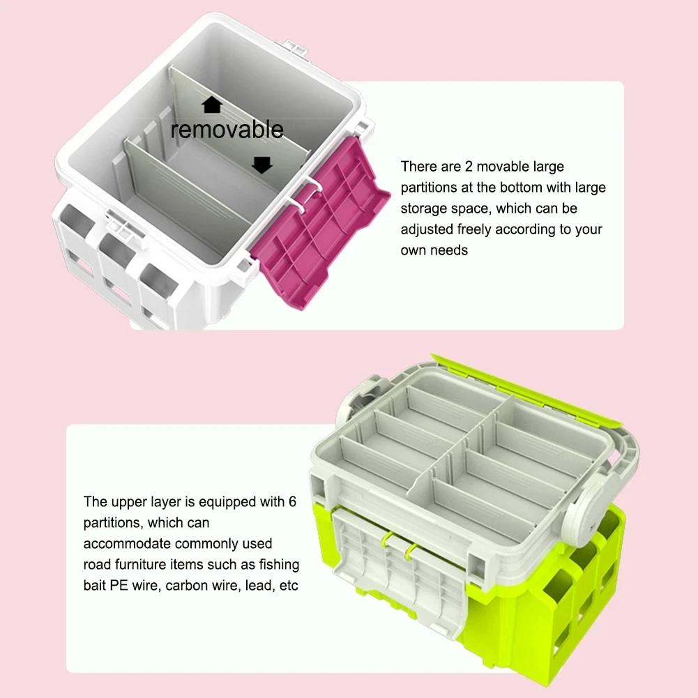 Thicken Fishing Tackle Box Large Capacity Portable Fishing Lures Hook Box Fishing Hook Stop Beads Storage Box Fishing Accessorie