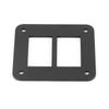 2 Way Black Aluminum Durable Car Trailer Boat Rocker Switch Panel Housing Holder