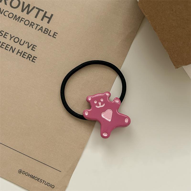 Adorable Cartoon Heart Bear Hair Tie & Band Set