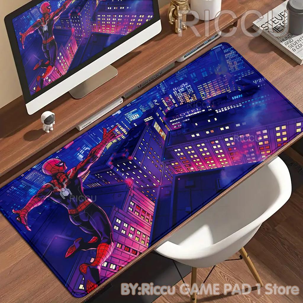 PC Peripherals HD S-Spider Man Mouse Pad Anime Film Rubber Keyboard Mouse Pad Comic Office Desk Laptops Gaming Accessories Mat