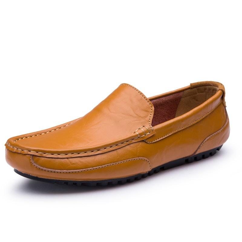 Fashion New Large Size Men's 100% Cowhide Leather Shoes Lightweight Comfortable Anti-slip Wear Men's High Quality Casual Shoes