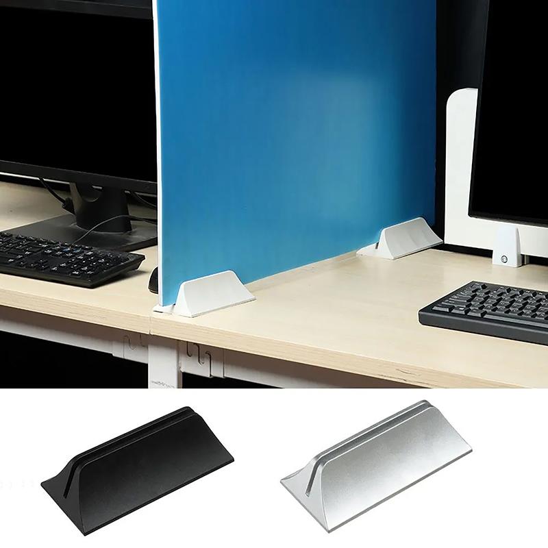 1Pc Desktop Screen Plastic Clip Furniture Glass Baffle Fixing Clamp Removable Support Brackets Office Desk Isolation Board Base