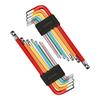 7Pcs Rust-proof Hexagonal Wrench Colorful Flat Ball Opening Wrench Portable Bicycle Hex Key Set