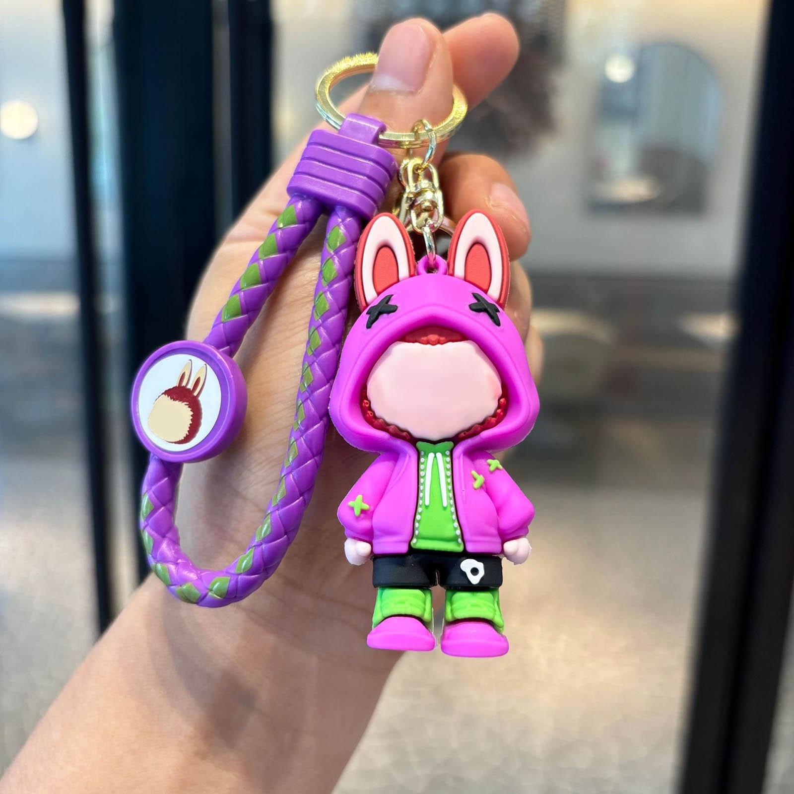 

Stippled Three-dimensional Doll Car Key Chain One Size