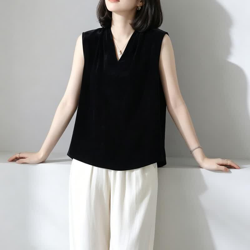 Women's Mulberry Silk Velvet Vest