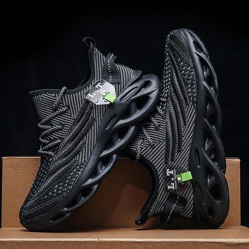New Men Running Shoes Jogging Casual Blade Walking Sneakers Leisure Lace-up Comfortable Loafers Brand BreathableOutdoor Fashion