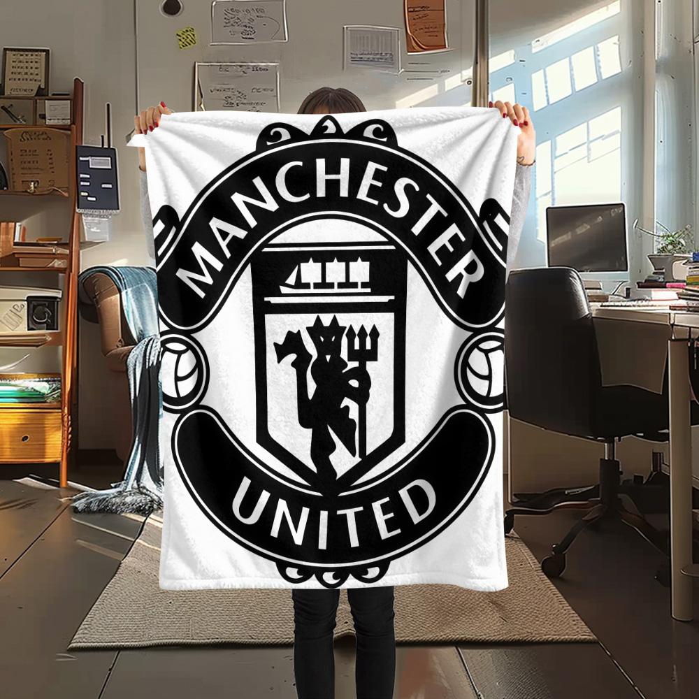 

Man Utd Print FlAannel Blanket, High quality Comfortable for All Seasons, Home Decor, Warmth and Comfort 80cm x 120cm