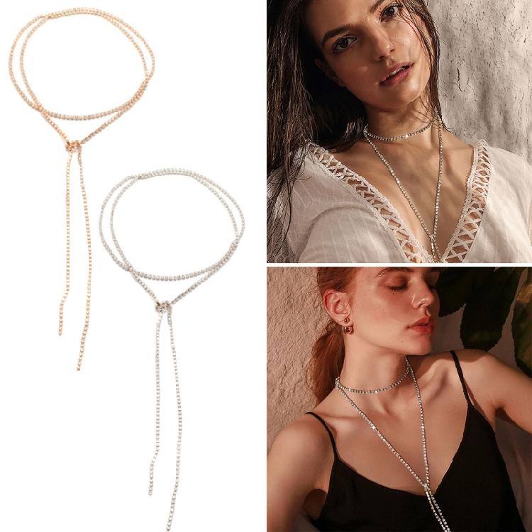 European and American Street Rhinestones Clavicle Chain Necklace Trend Necklace