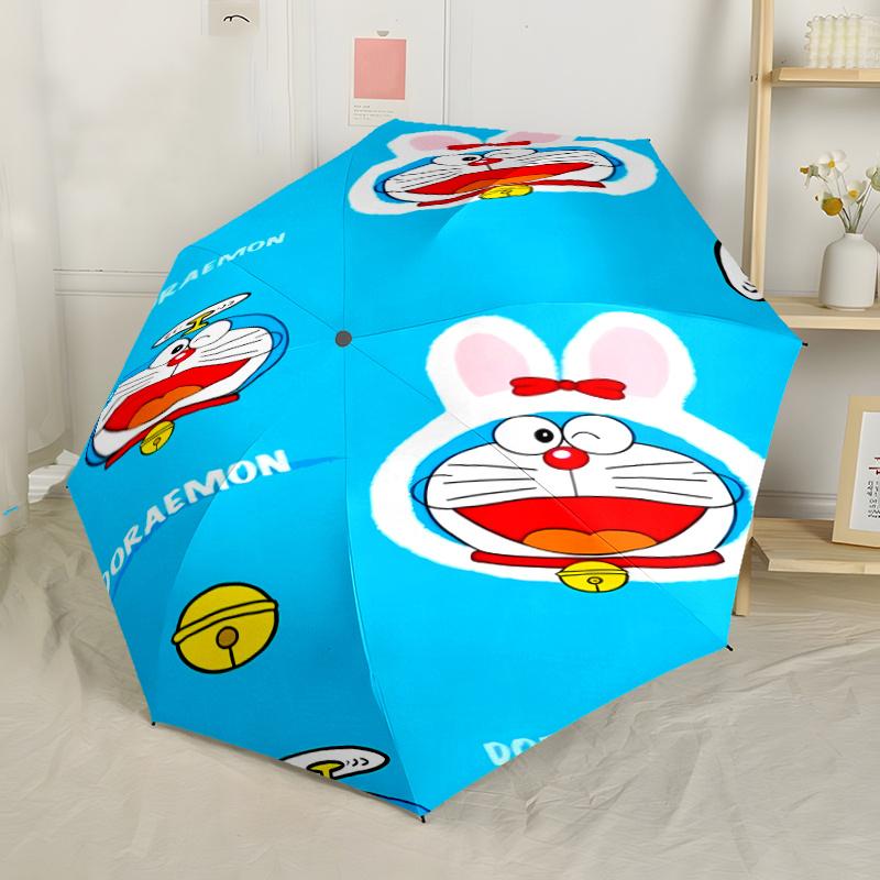 Doraemon Rabbit Automatic Opening And Closing Umbrella Cartoon Logo Design Portable And Foldable For All Seasons Traveldailysmall Luxuryoutdoor