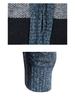 2024 Men's Stand Collar Color Block Plus Velvet Thick Sweater Jacket, Autumn/Winter Collection