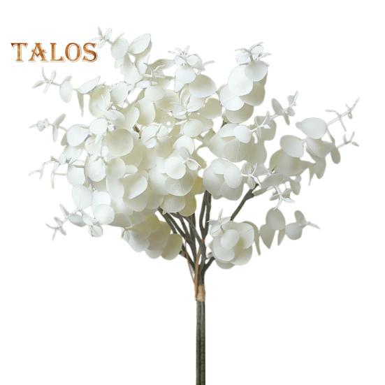 15,7-дюймовые искусственные листья эвкалипта, стебли, искусственные листья эвкалипта, ветки, цветные имитационные листья для домашнего декора, вечеринки, свадьбы белый