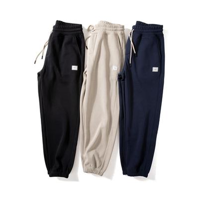Men's Sweatpants Autumn and Winter New Style Fleece-Lined Thick Warm Loose Casual Versatile Jogger Pants Trendy Long Pants